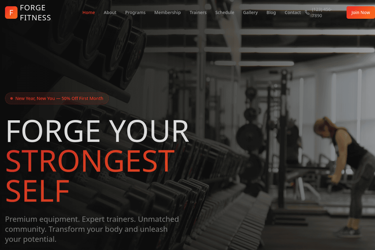 Fit Flow Pro Gym – Fitness Platform — project preview