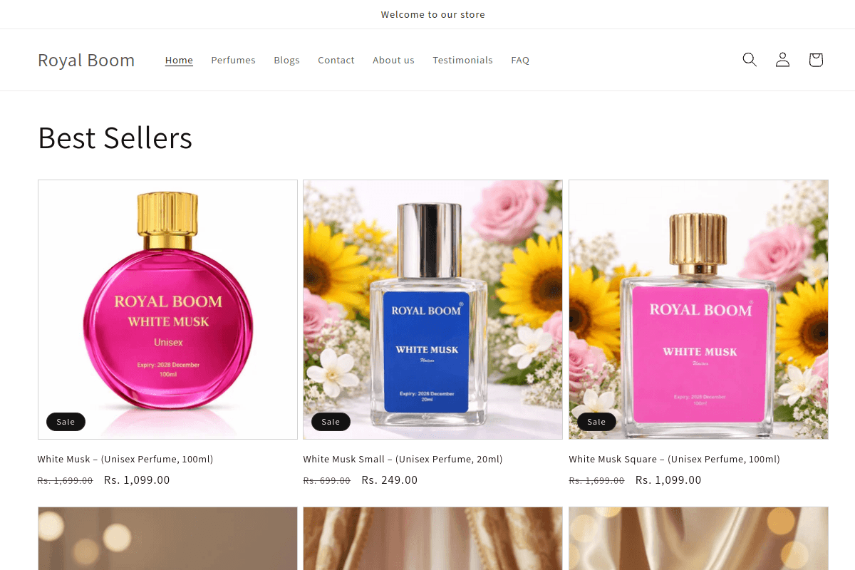 Royal Boom – Luxury Perfume E-commerce — project preview