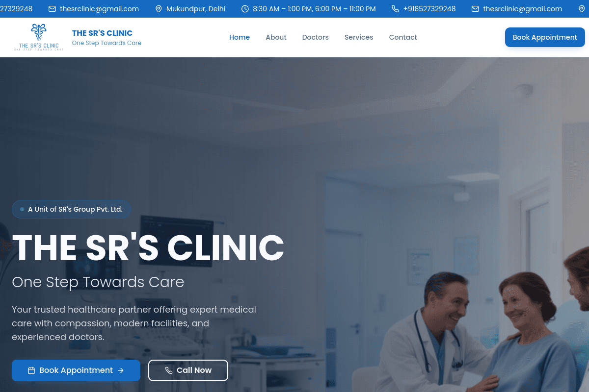 SR Clinic – Healthcare Website — project preview